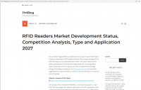 RFID读写器市场发展现状、竞争分析、类型及应用2027